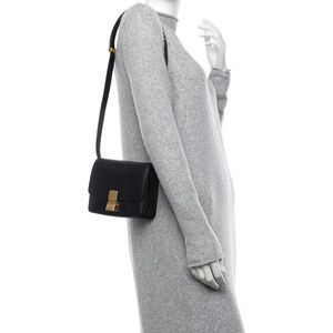 Celine Small Classic Box Bag Black Calfskin Gold Hardware Crossbody